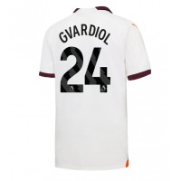Manchester City Josko Gvardiol #24 Vonkajší futbalový dres 2023-24 Krátky Rukáv